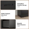 Modern 4 Drawer Dresser with Embedded Handles,  Smooth Gliding Drawers & Anti-Tip Design, Wooden Storage Chest for Nursery, Bedroom, Living Room - 3 of 4