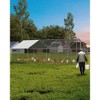 Chicken Coop Large Metal Chicken Run for 6/10 Chickens Poultry Cage with Anti-UV Cover and Waterproof - 2 of 4