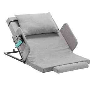 Electric Adjustable Bed Backrest, 300 lbs Weight Capacity, 4-68° Upgraded Lifting System with Collapsible Safety Rails, Remote Control, for Elderly - 1 of 4