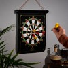 Foster & Rye Double Sided Games Set with Magnetic Dart Board and Hunting Target Bullseye Drinking Game, Hang Anywhere, Includes 6 Darts - 2 of 4