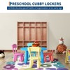Wall Mount Cubby Storage Organizer,15 Cubbies with Shoe Shelf Hooks 47Inch Width Daycare Shelves for Toys, Classroom Furniture, Kids Room - 4 of 4