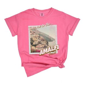 Simply Sage Market Women's Take Me To Amalfi Short Sleeve Garment Dyed Tee - 1 of 2