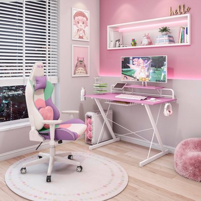 PINK BARBIECORE DESK Small Space Desk Work Home Office College