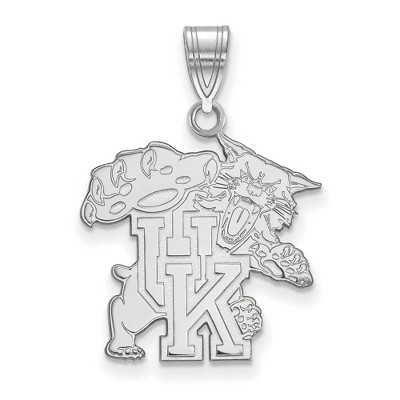Black Bow Jewelry 14k White Gold Kentucky Wildcats NCAA Large Pendant