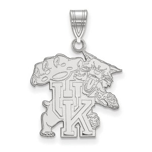 Black Bow Jewelry 14k White Gold Kentucky Wildcats NCAA Large Pendant - 1 of 3