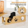 MUlti-Hole Fun Cat tunnel with scratching board and Game Pom Pom Cat tunnel House,Interactive Cat scratching House Drilling Hole Teaser - 3 of 4