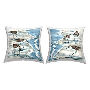 Stupell Industries Sandpiper Birds Strolling Ocean Shore Scene - 1 of 3