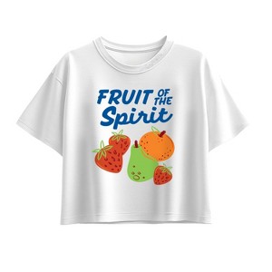 Girls' - Instant Message - Fruit Of The Spirit Short Sleeve Boxy Graphic T-Shirt - 1 of 3