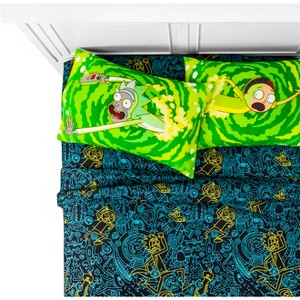 Rick and Morty Queen 4pc Microfiber Sheet Set