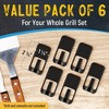 Impresa [6 Pack] Heavy Duty Magnetic Hooks for Hanging Utensils on Your Grill - Heat Resistant Super Strong - 3 of 4