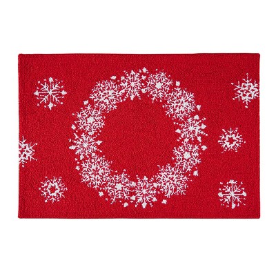 2'x3' Rectangle Hooked Accent Rug Red,White - C&F Home