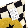 Yoobi SmileyWorld 16"x16" Tufted Checkered Throw Pillow Black - 4 of 4