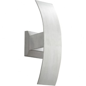 Quorum Lighting Curvo 2-Light LED Outdoor Wall Mount, Brushed Aluminum, Wet Rated - 1 of 1