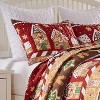 Greenland Home Fashions Gingerbread Lane 2404ES Standard Pillow Sham, 20x26Inch - 2 of 3