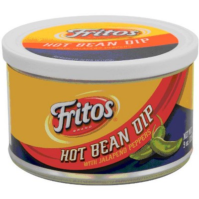 Fritos Hot Bean Dip with Jalapeno Peppers, 9oz (Pack of 4)