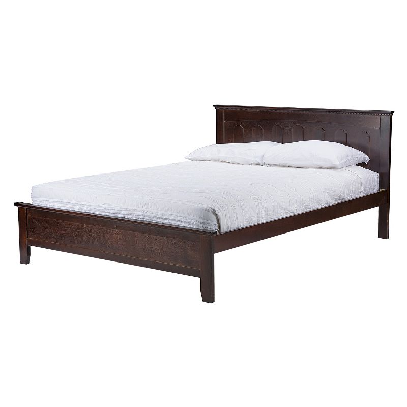 Spuma Contemporary Bed Wood/Cappuccino - Baxton Studio, 1 of 7