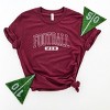Simply Sage Market Football Mom Block Short Sleeve Tee - 2XL - Maroon - 3 of 4