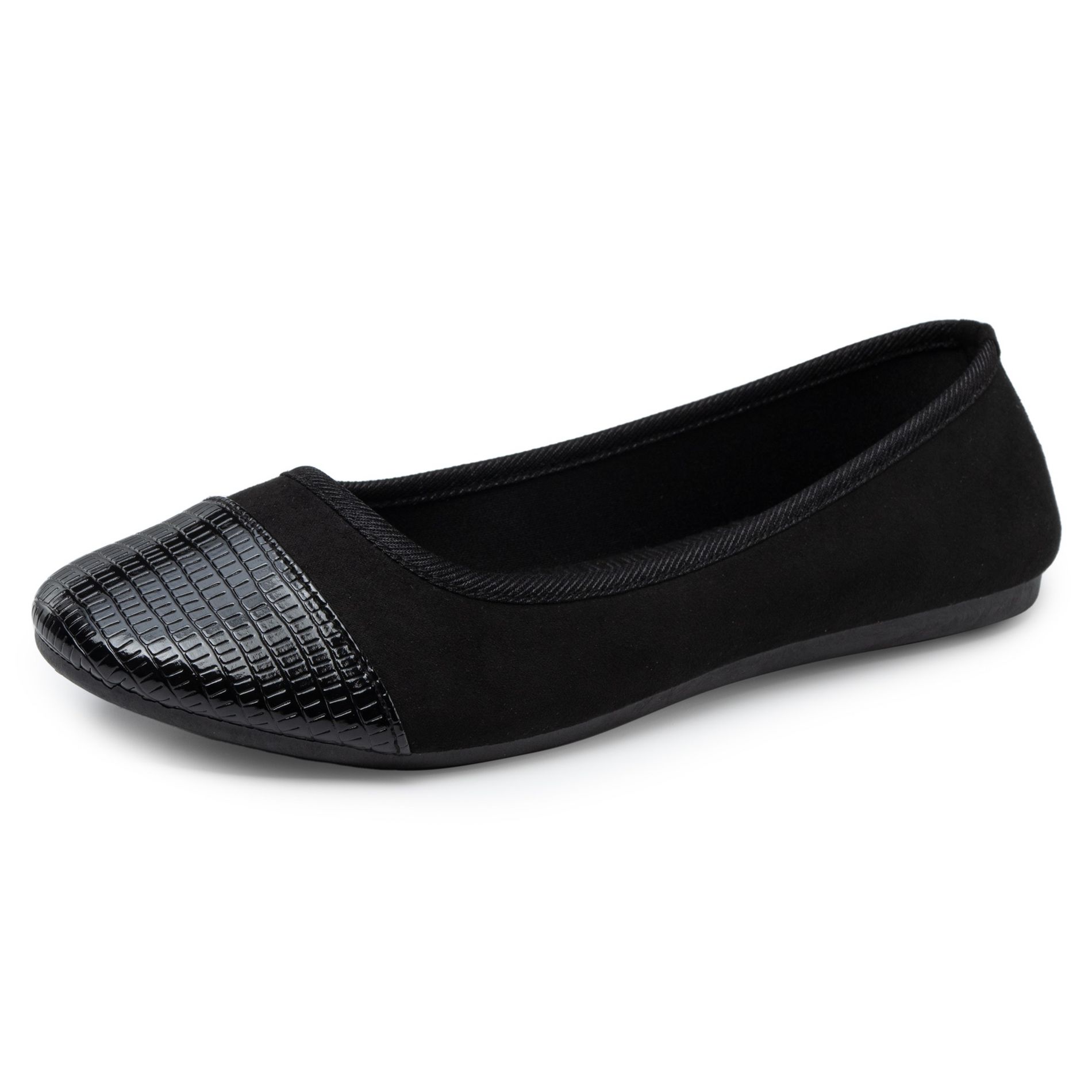 Alpine Swiss Kelly Women’s Ballet Flats | Comfortable Dress or Casual Shoes | Two Tone Cap Toe Slip On Flats | Anti-Slip Sole