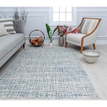 Blush Pink Rose Gold Nautical Anchors Rug by Eclectic