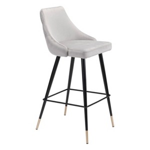 29.5" Luxe Velvet Barstool - ZM Home - 1 of 4