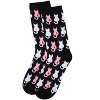 Memoi Pink Cat Ribbon Breast Cancer Awareness Bamboo Blend Socks - 3 of 4