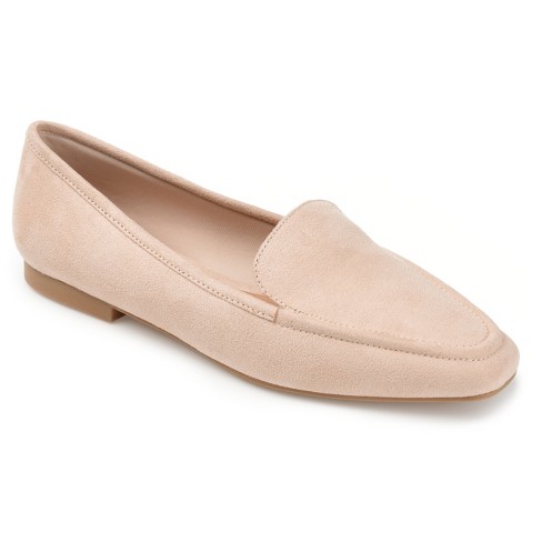 Journee Collection Womens Tullie Slip On Square Toe Loafer Flats Beige ...