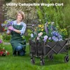RISOKEYS Foldable Wagon Cart with All-Terrain Wheels,Multiple Pockets for Beach, Camping, Shopping,Outdoor - 2 of 4