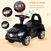 Kids Ride On Push Car, Foot-to-Floor Walking Sliding Toy Car for Toddler with Working Horn, Music, Headlights and Storage - 4 of 4