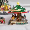 Northlight LED Lighted Musical and Animated Christmas Carousel Village Display - 10.5" - 2 of 4