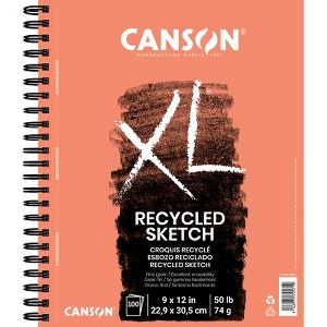 Canson XL Series Sketch Pad, Recycled, Side Wire Binding, 100 Sheet, 9x12 inch, 1 Count - 1 of 3