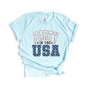 Simply Sage Market Women's Retro Party In The USA Stars Short Sleeve Graphic Tee - 1 of 4