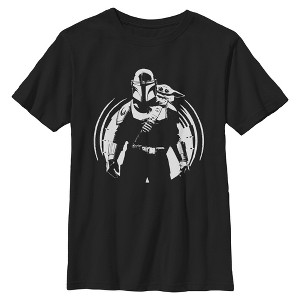Boys Star Wars: The Mandalorian and Grogu Black and White Sketch T