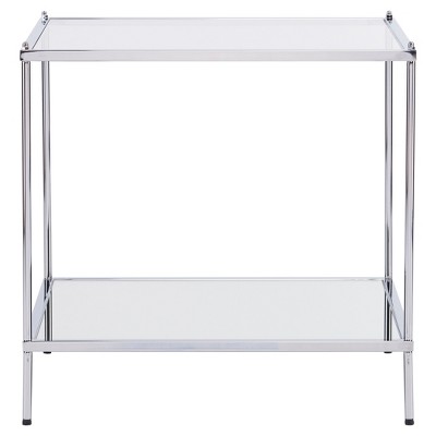 Benton Glam Mirrored End Table - Chrome - Aiden Lane