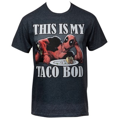 Mens Marvel Deadpool This is My Taco Bod T-shirt