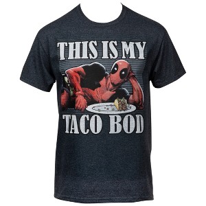 Mens Marvel Deadpool This is My Taco Bod T-shirt - 1 of 2