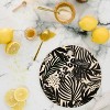 Marta Barragan Camarasa Wild abstract jungle on black Round Cutting Board - Deny Designs - image 2 of 3