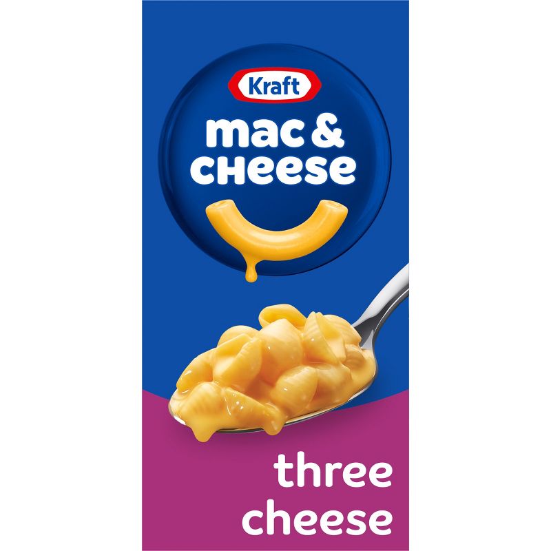 Kraft Three Cheese Mac and Cheese Dinner with Mini-Shell Pasta - 7.25oz, 1 of 10