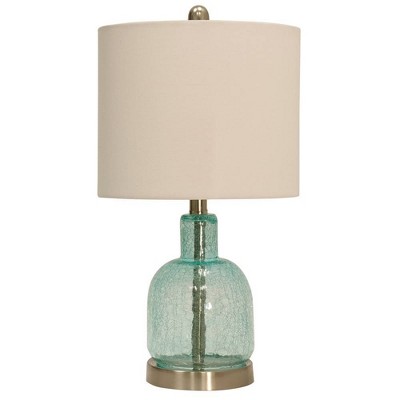 20" Glass Table Lamp Seafoam Blue - StyleCraft