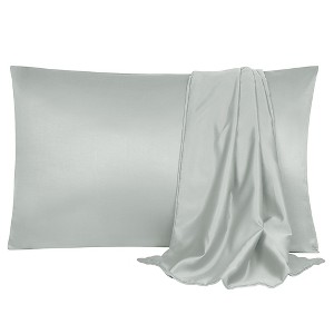PiccoCasa Silky Satin Soft Breathable Envelope Closure Pillowcases 2 Pcs - 1 of 4