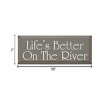 Slickblue Wood Wall Sign Life’s Better On The River – Cottage Lake House Rustic Cabin Decor 7x18, Color Options - 3 of 3