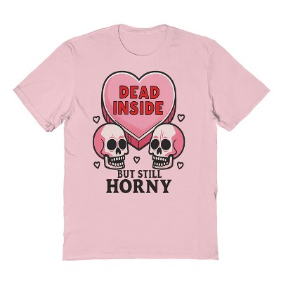 Rerun Island Men Dead Inside But Still Horny Love Short Sleeve Graphic Cotton T-Shirt