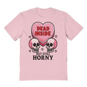 Rerun Island Men Dead Inside But Still Horny Love Short Sleeve Graphic Cotton T-Shirt - 1 of 4