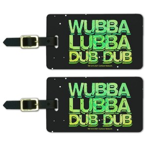Rick And Morty Wubba Lubba Dub Dub Luggage ID Tags Set of 2 - 1 of 4