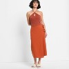 Women's Mid-Rise Linen Midi Wrap Skirt - Future Collective - 3 of 3