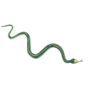 Collectible Wildlife Gifts | Snake, Green Garter Snake, Rubber Reptile, Educational, Realistic Hand Painted,  Model,   Gift,      10"     F3595 B363 - 1 of 4