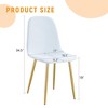 Kumasinova Luxury Dining Chairs Set of 4,High Resilience Kitchen Chairs with Linen Cotton Fabric,Dining Room Chairs with Metal Legs for Dining Table - 2 of 4