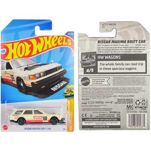 Nissan Maxima Wagon Drift Car 68 motul Cream With Red Stripes hw Wagons Series Diecast Model Car By Hot Wheels Target