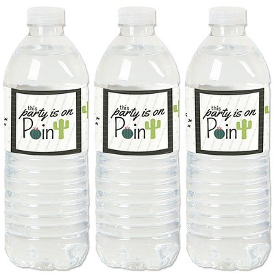 Big Dot of Happiness Prickly Cactus Party - Fiesta Party Water Bottle Sticker Labels - Set of 20