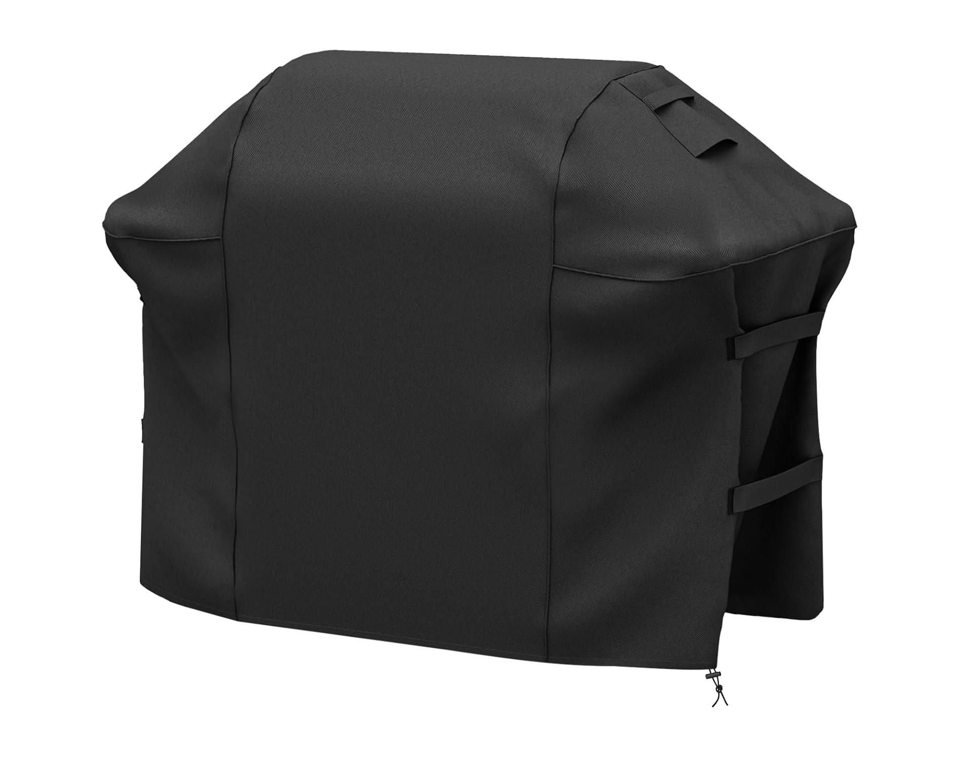 Grill Cover for Weber Genesis 400 Series, Double Straps and Built-in Vents,Heavy Duty & Waterproof, Fits Grill Up to 69 Inch Wide, Black, SHINESTAR