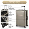 Karl Home 2 Piece Set Expandable Luggage Carry On ABS PC Suitcase with pocket Compartment Weekend Bag Grey - 2 of 4